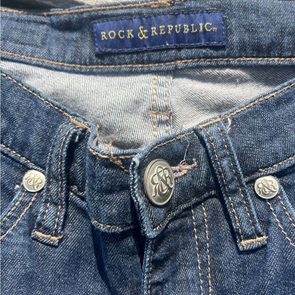 🤠Rock & Republic Berlin bleach dipped jeans size 6M - Picture 2 of 9